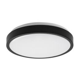 Rabalux Čierne stropné LED svietidlo Samira okrúhle 250mm 18W IP44 71252