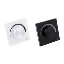 T-LED DimLED nástenný otočný triakový stmievač sklo pre LED svietidlá 230V Vyberte farbu: Čierna 069307