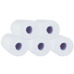 5 ks bielych papierovch roliek pre mini termlnu tlaiare 5,7 cm x 4,5 m