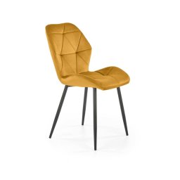Jedálenská stolička K-453 čierna-žltá velvet