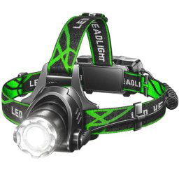 MG LC2 LED čelovka, čierna/zelená