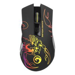 Marvo Myš M209, 6400DPI, optika, 6tl., 1 koliesko, drôtová USB, čierna, herná, podsvietená M209