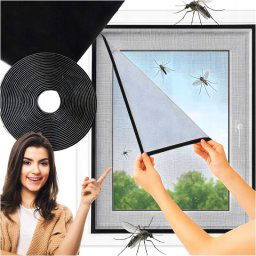 Čierna moskytiera okenné sieť proti hmyzu 180x150cm