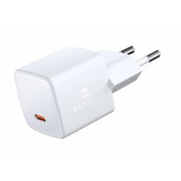 Swissten mini sieťový adaptér GaN USB-C 33W power delivery, biely