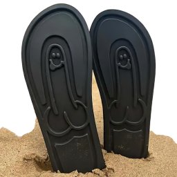 Flip-flop papue - penis motv - ierne - 40/41