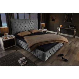 LuxD Dizajnová posteľ Laney Chesterfield 180 x 200 cm sivá