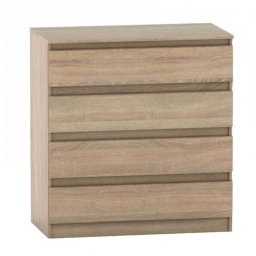 Kondela 4 šuplíková komoda, dub sonoma, HANY NEW 004