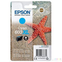 Náplň Epson 603XL Cyan - originálna atramentová náplň (C13T03A24010)