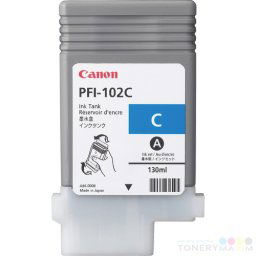 CANON Originál PFI-102C cyan iPF 500/510/600/605/610/650/655/700/710/720/750/755/760/765,