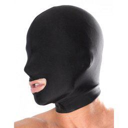 Spandex Open Mouth Hood Black