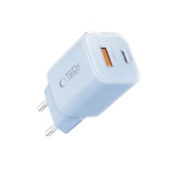 Tech-Protect NCM33W sieťová nabíjačka USB / USB-C 33W PD QC, svetlomodrá