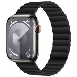 JP Silikónový magnetický remienok, Apple Watch 1 / 2 / 3 / 4 / 5 / 6 / 7 / 8 / 9 / 10 / SE 1 / 2 / 3 (38 / 40 / 41 / 42 mm), čierny