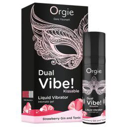 Orgie Dual Vibe - unisex tekut vibrtor - Jahoda - Gin Tonic (15ml)