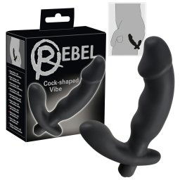 Rebel - vibrtor na prostatu s penisom (ierny)