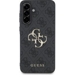 Guess PU 4G Metal Logo Zadný Kryt pre Samsung Galaxy A56 5G Grey