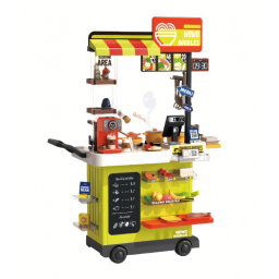 Mama Kiddies - 82-dielny Fast Food stnok, vka 102 cm, zelen farba