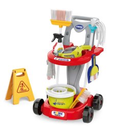 20-dielna upratovacia sprava Mama Kiddies Little Helper s doplnkami - erven farba