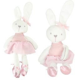 Plyov maskot zajaik v ruovch atch - 42 cm