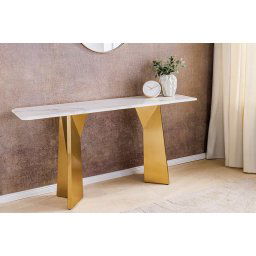 LuxD Dizajnová konzola Napayshni 140 cm biela
