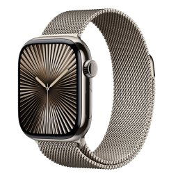 Apple Watch Series 10 GPS + Cellular 46mm Natural Titanium Case with Natural Milanese Loop - SM MC7Q4QCA