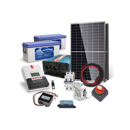 Solární zostava ostrovní SOLARFAM 740Wp, 24V, baterie 200Ah, měnič 230VAC 2000W