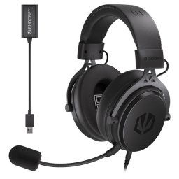 ENDORFY slúchadlá VIRO PLUS USB, drôtové 3.5mm jack, čierné EY1A001