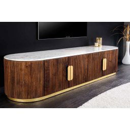 LuxD Dizajnový TV stolík Daichi 170 cm mango / mramor