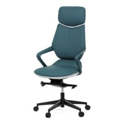 Autronic, Kancelárske kreslo, modrá, ekokoža, 120 kg, KA-T8426 GRN