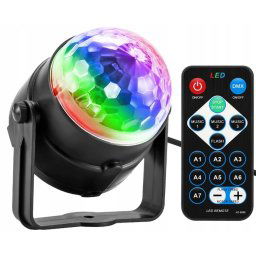 LED svetlo disco guľa s diaľkovým ovládaním