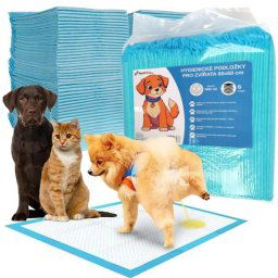 Hygienické podložky absorpčné 6 vrstvé pre psy a mačky 50 ks 60x60 cm