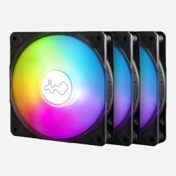 In Win Case fan Luna AL120, 120mm, ARGB, Black (Triple pack+ ARGB Controler) IW-FN-AL120-3PK