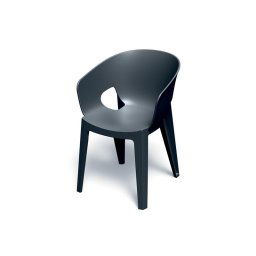 Stolička záhradná PREMO 560x590x810mm - uhoľná