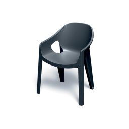 Stolička záhradná PREMO 650x560x825mm - uhoľná