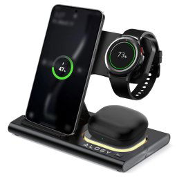 OEM Bezdrôtová nabíjačka 3v1 pre Samsung, čierna