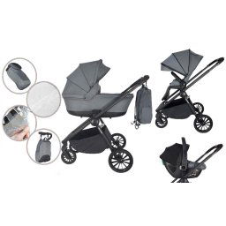 Mama Kiddies Unique multifunkn kok 3 v 1 s prsluenstvom v grafitovej farbe + darek