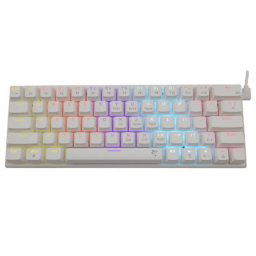 White Shark Gaming mechanical keyboard WAKIZASHI 2, red switch, US, white WAKIZASHI-2-US-W-RED