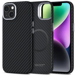 Tech-Protect Ion Carbon MagSafe, iPhone 14, čierno-strieborný