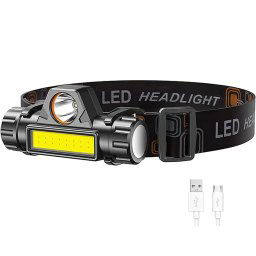 Čelovka LED COB 4v1 baterka s magnetem