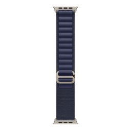 Apple Watch 49mm Navy Alpine Loop - Large - Natural Titanium Finish MXN03ZMA