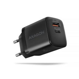 AXAGON ACU-PQ20 nabíjačka do siete 20W, 2x port (USB-A + USB-C), PD3.0PPSQC4+AFCApple, čierna ACU-PQ20