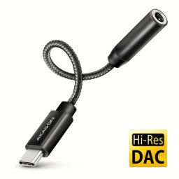 AXAGON ADA-HC, USB-C na 3.5mm jack - Hi-Res DAC audio adaptér, 384kHz32bit, stereo ADA-HC