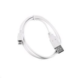 Kábel C-TECH USB 2.0 AMMicro, 1m, biely CB-USB2M-10W