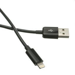 Kábel C-TECH USB 2.0 Lightning (IP5 a vyšší) nabíjací a synchronizačný kábel, 2m, čierny CB-APL-20B