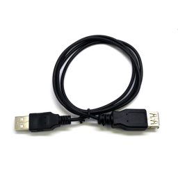 Kábel C-TECH USB A-A 3m 2.0 predlžovací, čierny CB-USB2AA-3-B