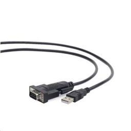 Kábel Cablexpert adapter USB-serial 1,5m 9 pin (com), čierny UAS-DB9M-02