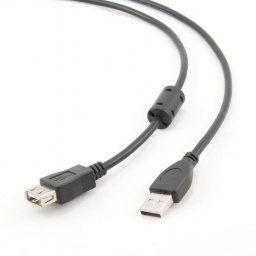 Kábel CABLEXPERT USB A-A 1,8m 2.0 predlžovací HQ s ferritovým jadrom CCF-USB2-AMAF-6