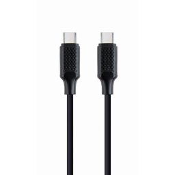 Kábel CABLEXPERT USB PD (Power Delivery), 60W, Type-C na Type-C kábel (CMCM), 1,5m, dátový a napájací, čierny CC-USB2-CMCM60-1.5M