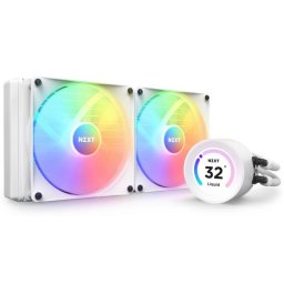 NZXT AIO liquid cooler CPU Kraken 280 ELITE RGB 2x140mm fan 4-pin PWM LCD display white RL-KR28E-W1