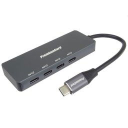PremiumCord 5G SuperSpeed Hub USB-C na 4x USB 3.2 C Aluminum ku31hub10