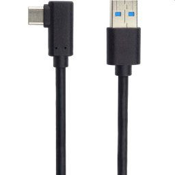 PremiumCord Kabel USB typ CM zahnutý konektor 90° - USB 3.0 AM, 2m ku31cz2bk